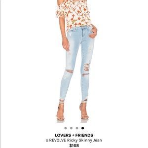 LOVERS FRIENDS Ricky skinny 25 distressed revolve